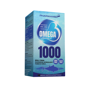 OMEGA 1000 + vitamin E, 30 kapsula
