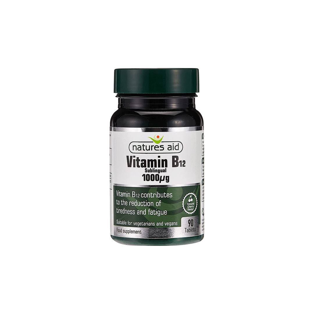 NATURES AID VITAMIN B12 SUBLINGVALNE TBL 90X1000MCG - Slika 2