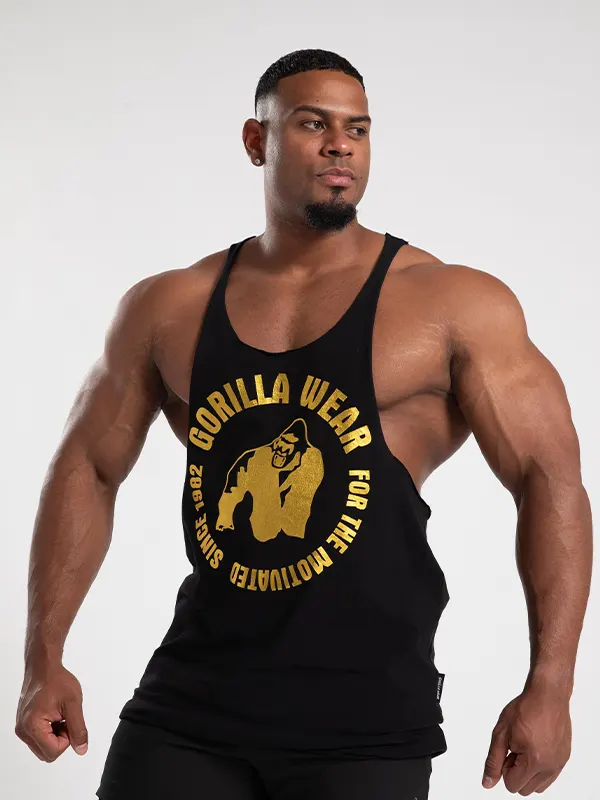 MELROSE Stringer Majica – Crno/Zlatna