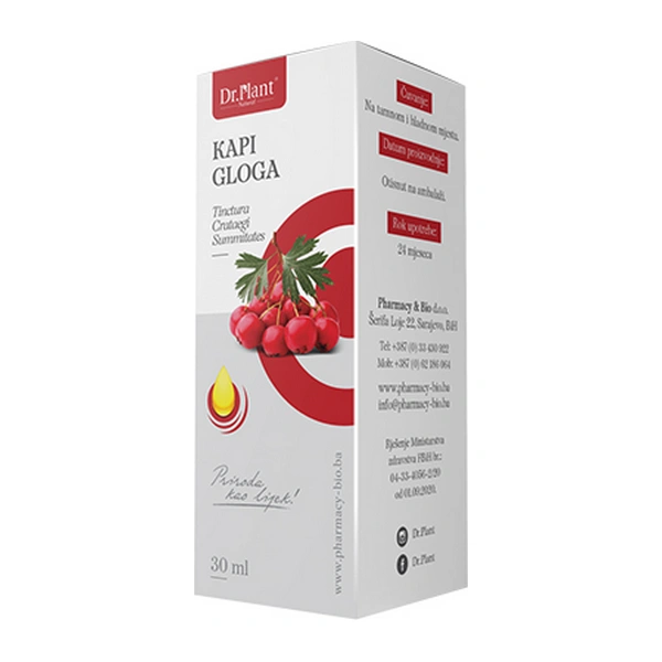 KAPI GLOGA 30ml Pharmacy Bio – za regulaciju krvnog tlaka, za spriječavanje infarkta, za sn - Slika 2