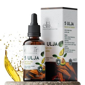 Eliksir Serum 5 ulja 30ml – za gust rast kose i sprječava ispadanje