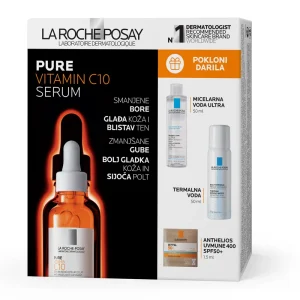 La Roche-Posay Pure Vitamin C10 30 ml + Micelarna voda ULTRA 50 ml + Termalna voda 50 ml + Anthelios UVMUNE 400 SPF50+ 1.5 ml