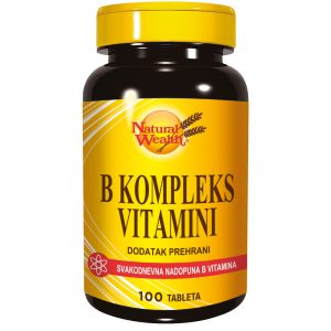B kompleks vitamini tablete Natural Wealth