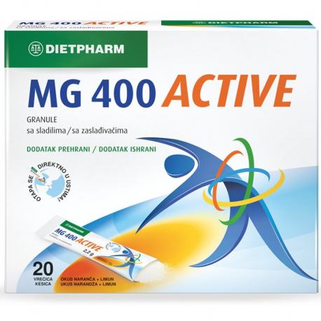 Magnezij 400 Aktive a 20 vrećica Dietpharm - Slika 2