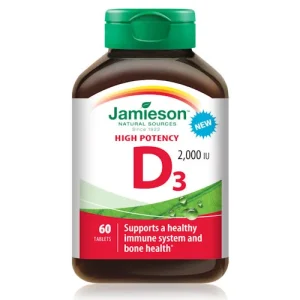 JAMIESON VITAMIN D3 2000 IU TABLETE A60