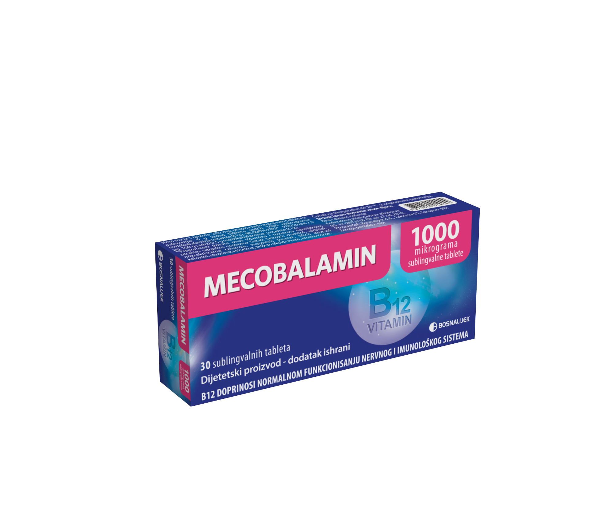 Mecobalamin, 30 sublingvalnih tableta