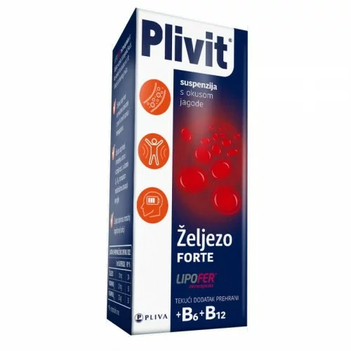 PLIVIT ŽELJEZO FORTE SUSPENZIJA 120ML - Slika 2