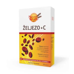 NATURAL WEALTH ŽELJEZO + C VITAMIN KAPSULE (A90)